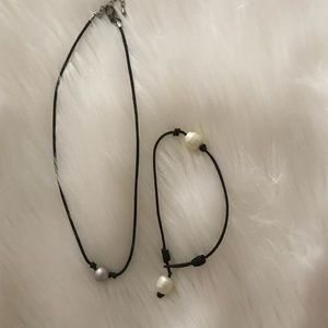 Pearl necklace and bracelet !
